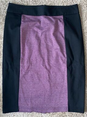 Miss Knowles Purple Panel Pencil Skirt - Women's Professional Skirt